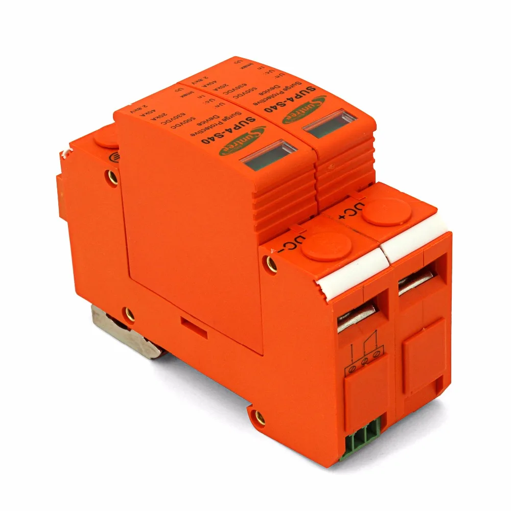 Высокое качество SSPD Защита от перенапряжения DC 500V 20KA/2P под напряжением для PV