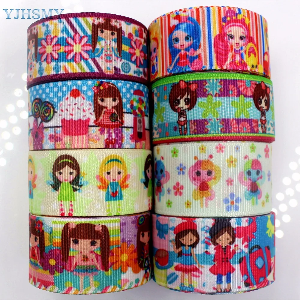 YJHSMY F-17504-950 22 мм 10 ярдов мультфильм ленты термопечать grosgrain Свадебные аксессуары DIY