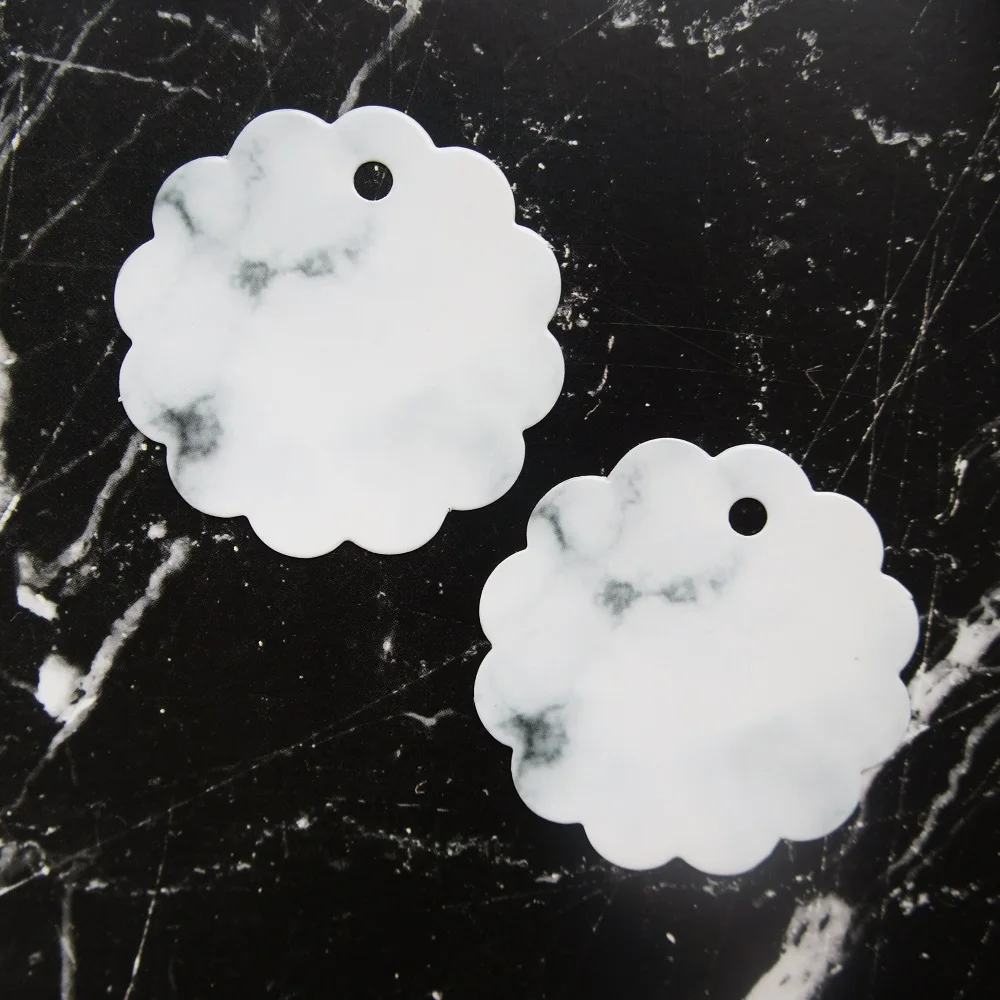 

marble design 95pcs flower shape paper labels packaging tags birthday gift Christmas party wedding Scrapbooking Craft Paper DIY