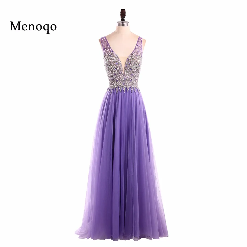 

Menoqo Formal Evening Dresses Long Ever Pretty Women Elegant V neck Sleeveless Real Images Evening Dresses 2020 New