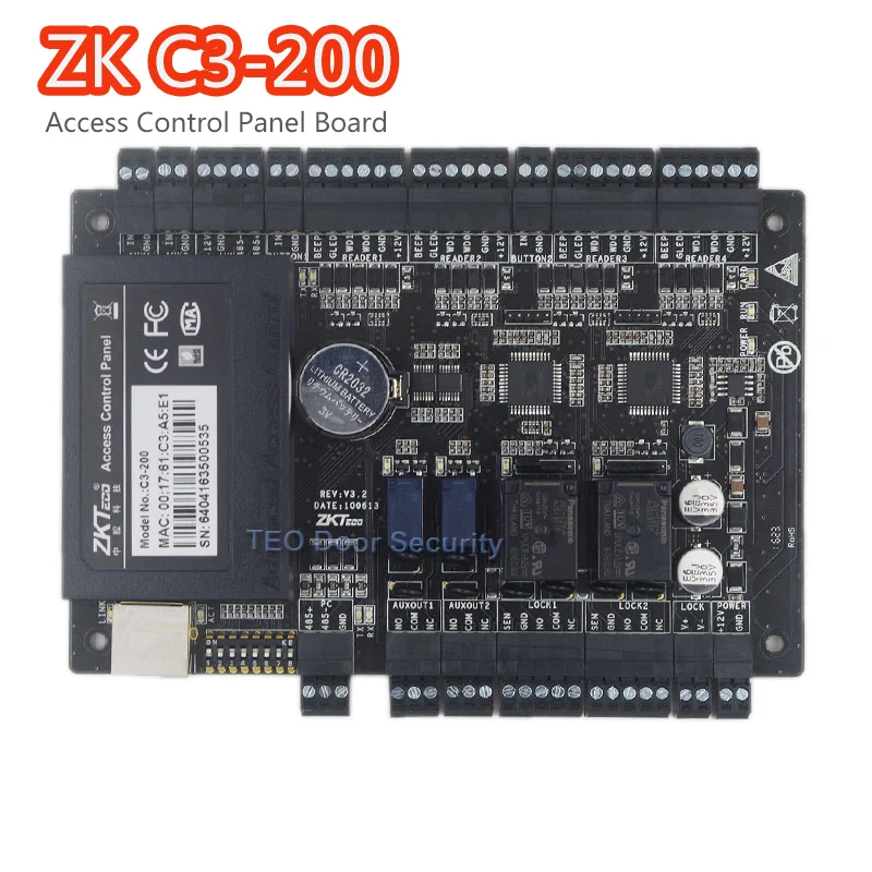 ZK C3-200 100000 журнал событий Емкость 2 двери TCP/IP панель управления доступом доска система контроля доступа