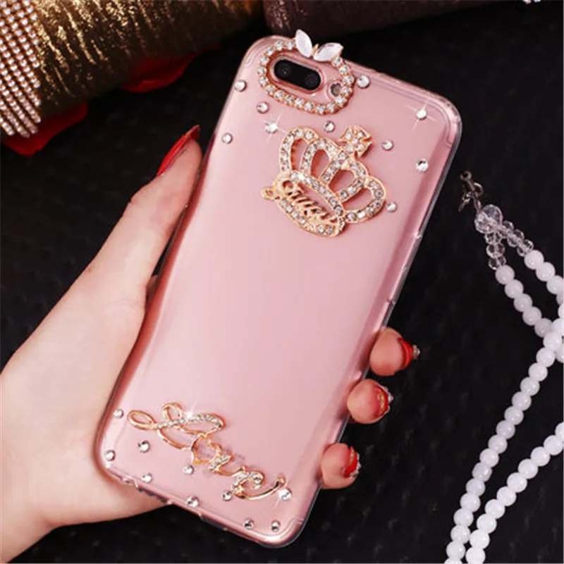 XSMYiss Bling Rhinestone Diamond Phone Case For Samsung S6 S7 S8 S9 S10 S11 PLUS Lite Note 5 8 9 10 Plus Clear Crystal Cover |