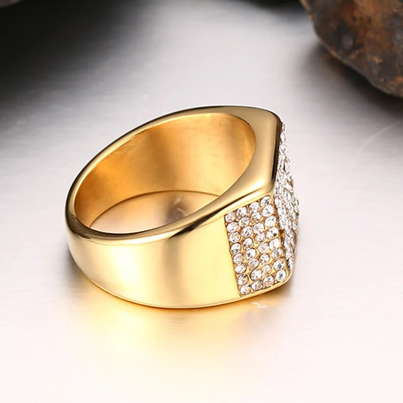 Кольца Vnox Bling Full AAA CZ с камнями для женщин и мужчин большие массивные женские