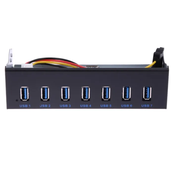 Передняя панель для компьютера с 7 портами USB 3 0 Hub 5Gbs 5 25 дюйма головного
