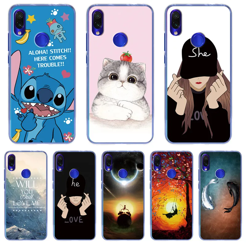 For Coque Xiaomi Redmi Note 7 6.3&quot Case Luxury Silicone Anti-knock Soft TPU Full Protective Cover Fundas |