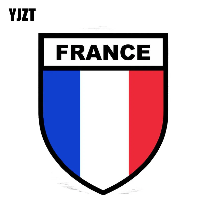 

YJZT 10.5CM*13CM France Flag Army Military Car Sticker PVC Motorcycle Decal 6-0822