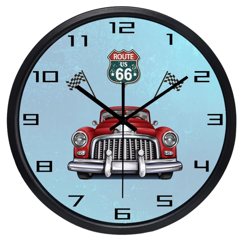 Ретро Винтажные настенные часы с мультяшным автомобилем|wall clock|cartoon wall clockclock clock |