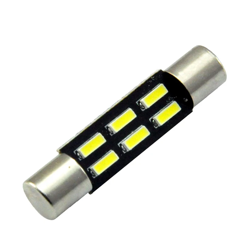 Автомобильный светодиодный t6 3 28/31 мм 4014 6 SMD белый 12 В солнцезащитный щиток для