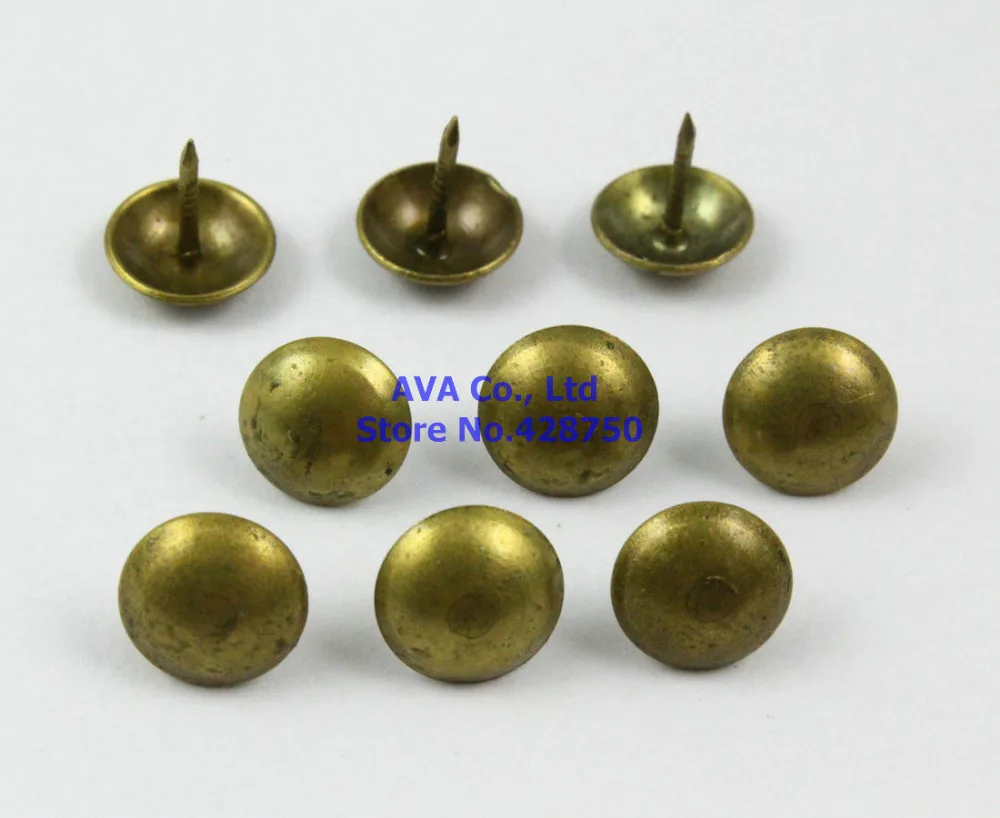 200 штук 11x11 мм антикварные латунные гвозди для обивки ногтей|tack nails|brass upholstery