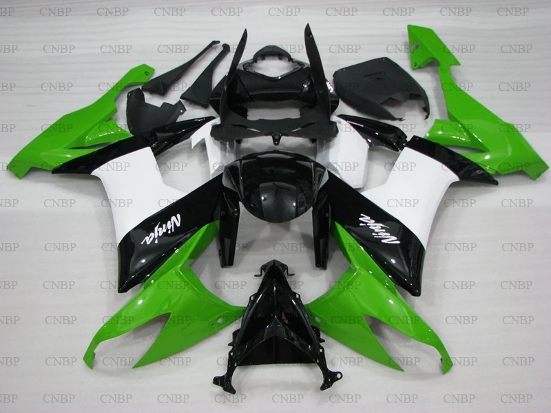 ZX 10r 2010 Обтекатели ниндзя 2008 зеленый черные белые 09 10 обтекатели|Полные комплекты