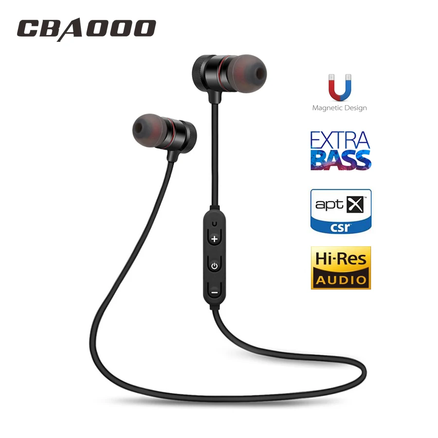 Bluetooth Earphone Wireless Headphones Headset Magnetic Earbuds Sport Stereo Hifi Phone Earphones With Mic C40 | Электроника