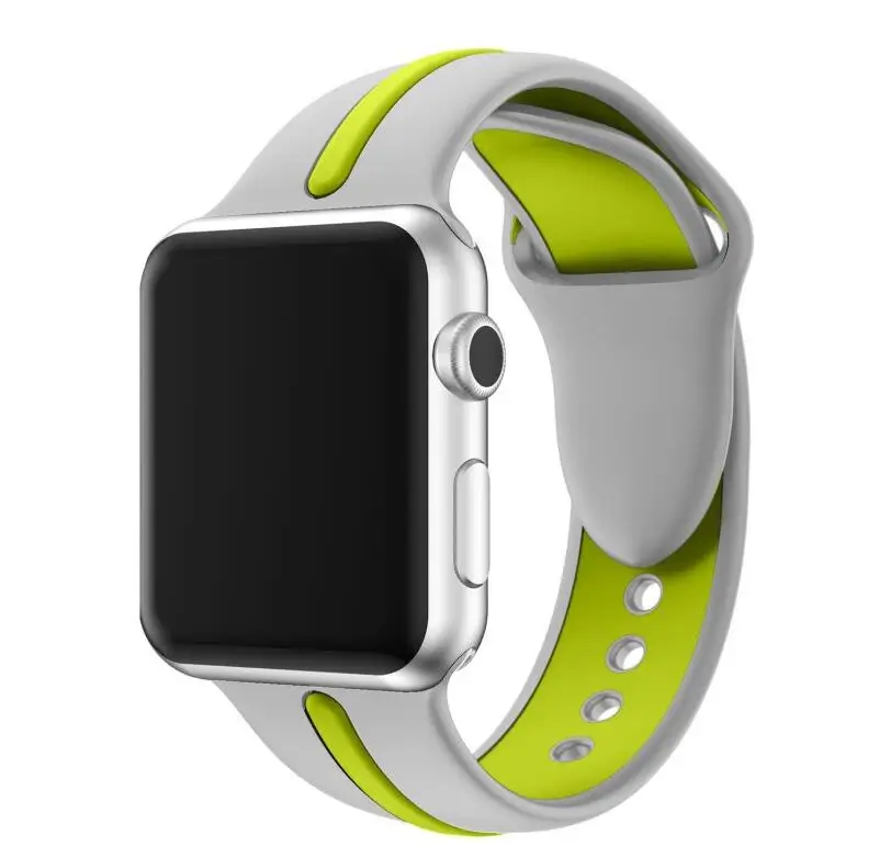 Спортивный силиконовый ремешок для Apple Watch Series 4/3/2/1 часов iWatch 42 мм 44 40 38