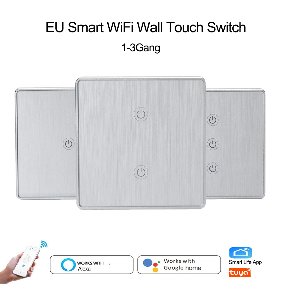 Стандарта ЕС США Великобритании 1/2/3 Smart Wi Fi настенный выключатель света