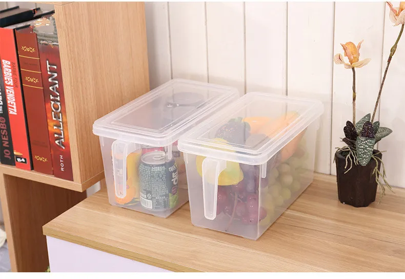 1PC New Refrigerator Food Storage Cassette with Handle Clear Plastic Grain Box for Fruits and Vegetables LF 139 | Дом и сад