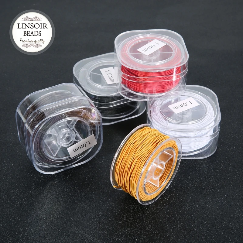 

1Roll Strong Elastic Rope Cord Cord Stretch String 0.8/1/1.2/1.5mm Pick Size for DIY Bead Bracelet Jewelry Making