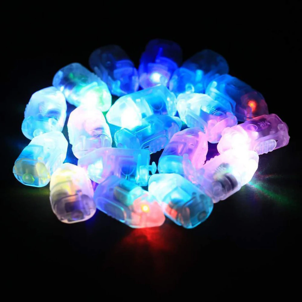 100 шт./лот классический детский подарок Белая светодиодная лампа огни RGB