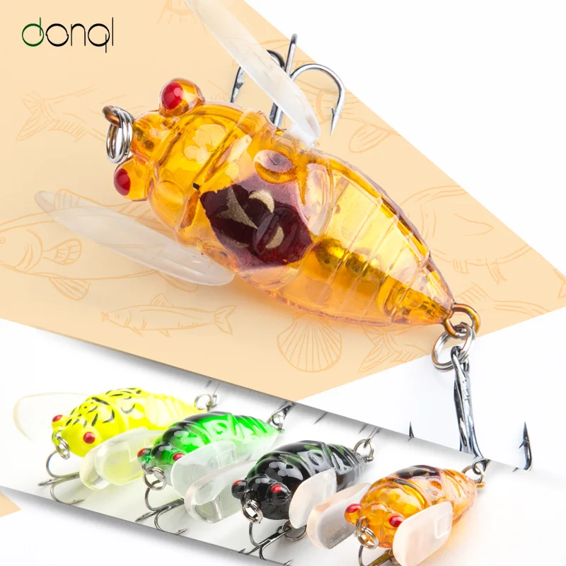 1 шт. искусственная приманка DONQL для ловли насекомых 4 см 6 г Cicada Bait Topwater Bass iscas para Pesca
