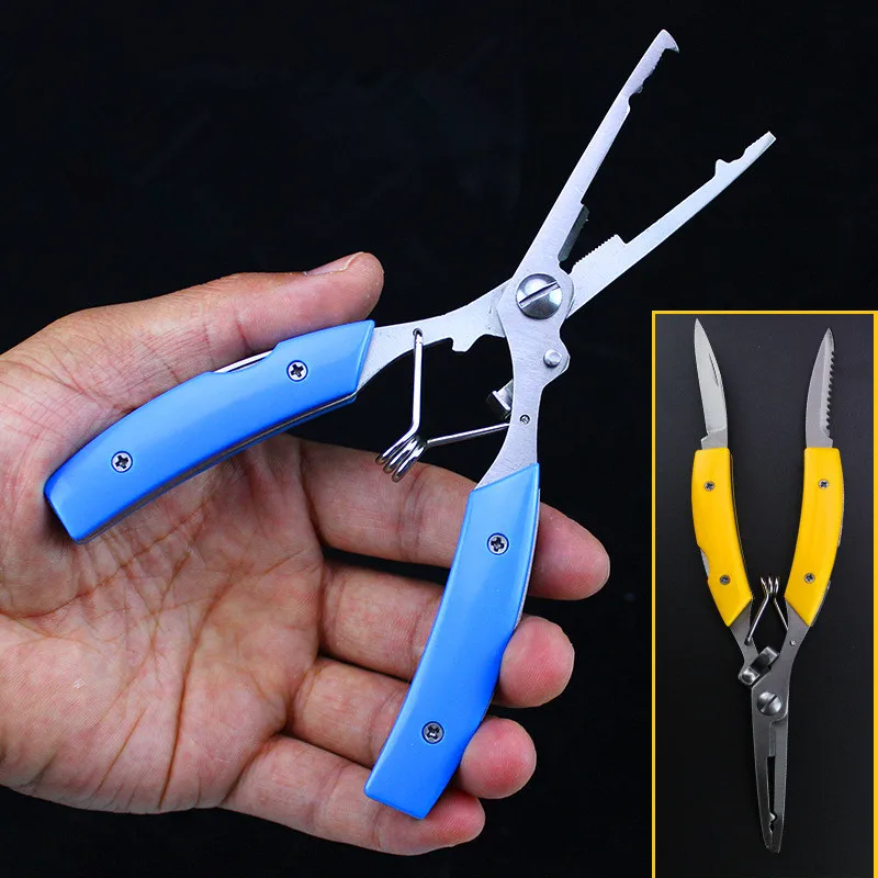 

Multipurpose Lure Fishing Pliers Bend Nose Stainless Steel Functional Plier Tool Mirror Polish Cut Line Change Hooks