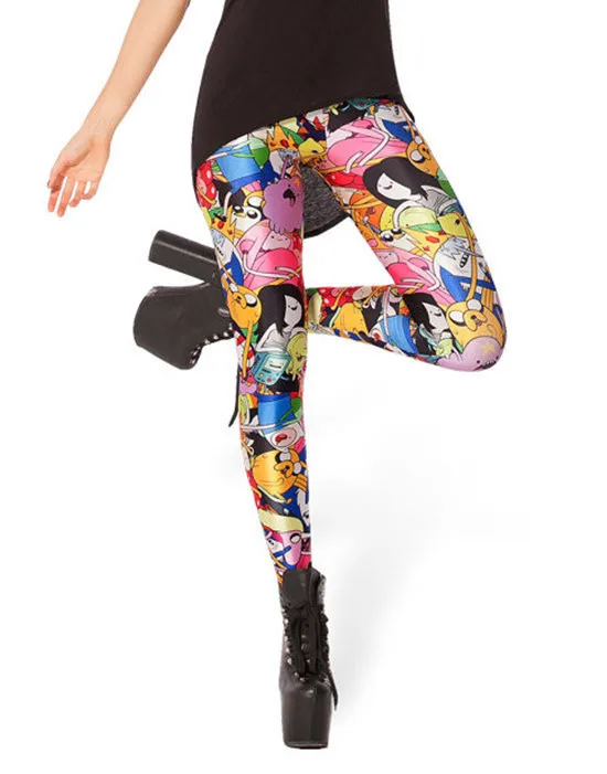

Fashion Women Adventure Time Carnival Leggings Slim Fit Thin Elastic Polyester Cos Party Pants Casual Trousers Drop Shipping