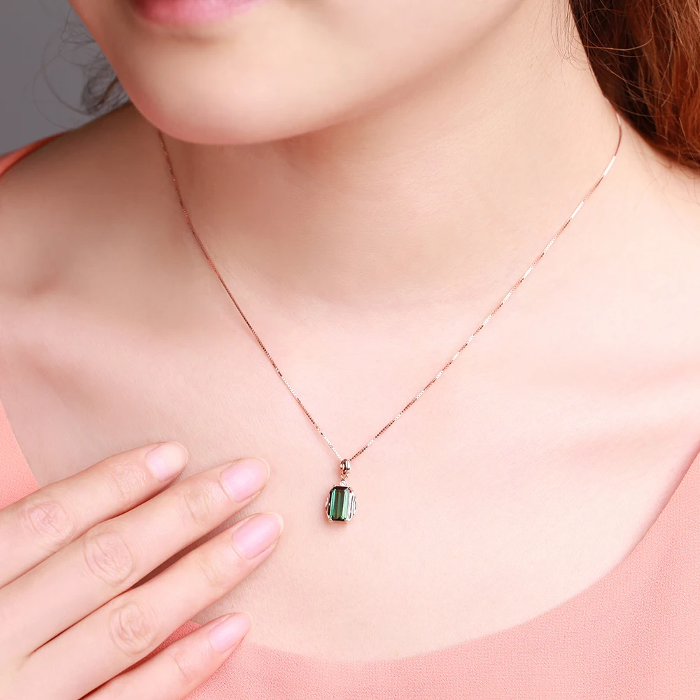 Кулон из розового золота 1 0 карат с зеленым турмалином 925 пробы|sex necklace|sex sexsexs sexs |