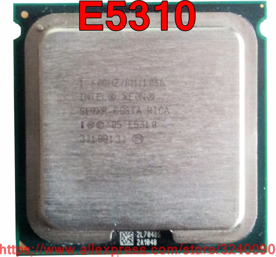Оригинальный процессор Intel CPU Xeon E5310 1 60 ГГц/8 Мб/1066 МГц четырехъядерный разъем 771