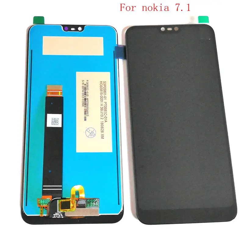ЖК-дисплей + Сенсорное стекло дигитайзер полная сборка для Nokia 7 1 TA-1085 TA-1095 сменный
