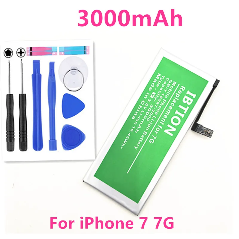 IBTION 3000mAh аккумулятор для Apple iPhone 7 7G для батареи iphone7 с инструментами для установки в подарок.