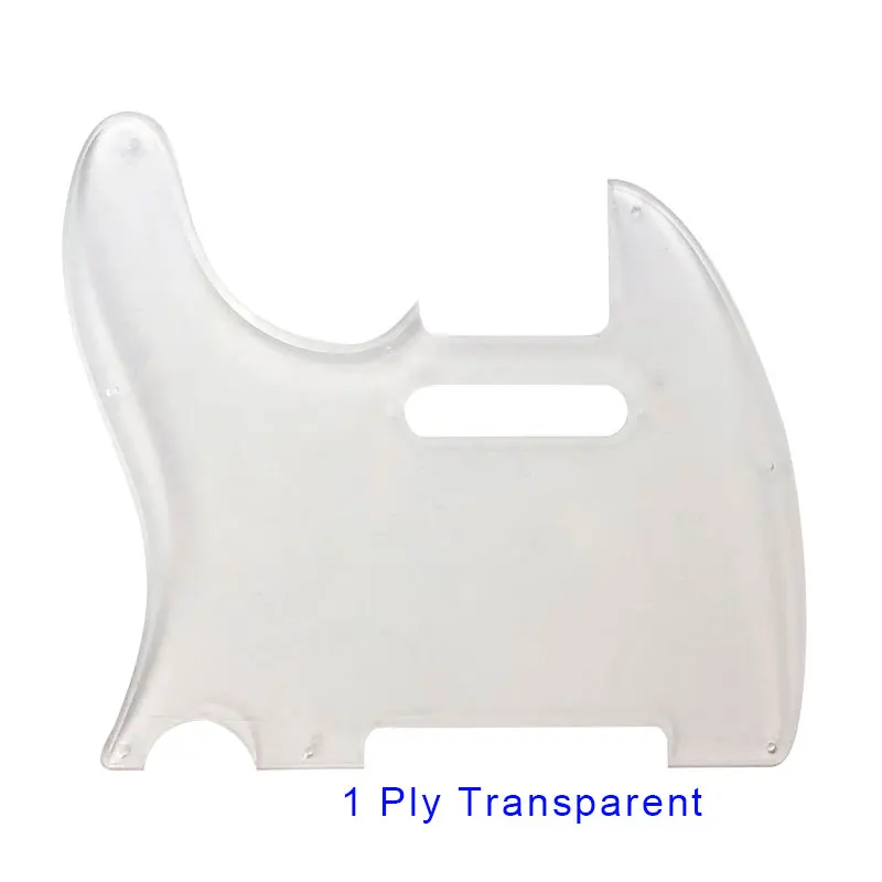 1Ply Transparent Pleroo гитары Запчасти-для нас левша Стандартный 8 резьбовыми отверстиями 62 год Tele гитара Telecaster накладку к царапинам пластины - Цвет: 1Ply Transparent