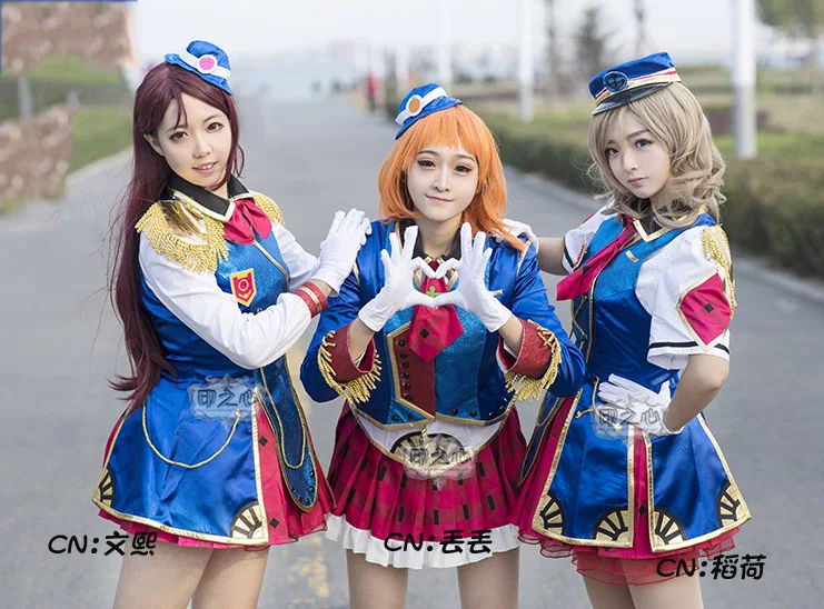 Аниме! Женский карнавальный костюм Lovelive Sunshine Aqours Takami Chika вечерние костюмы для