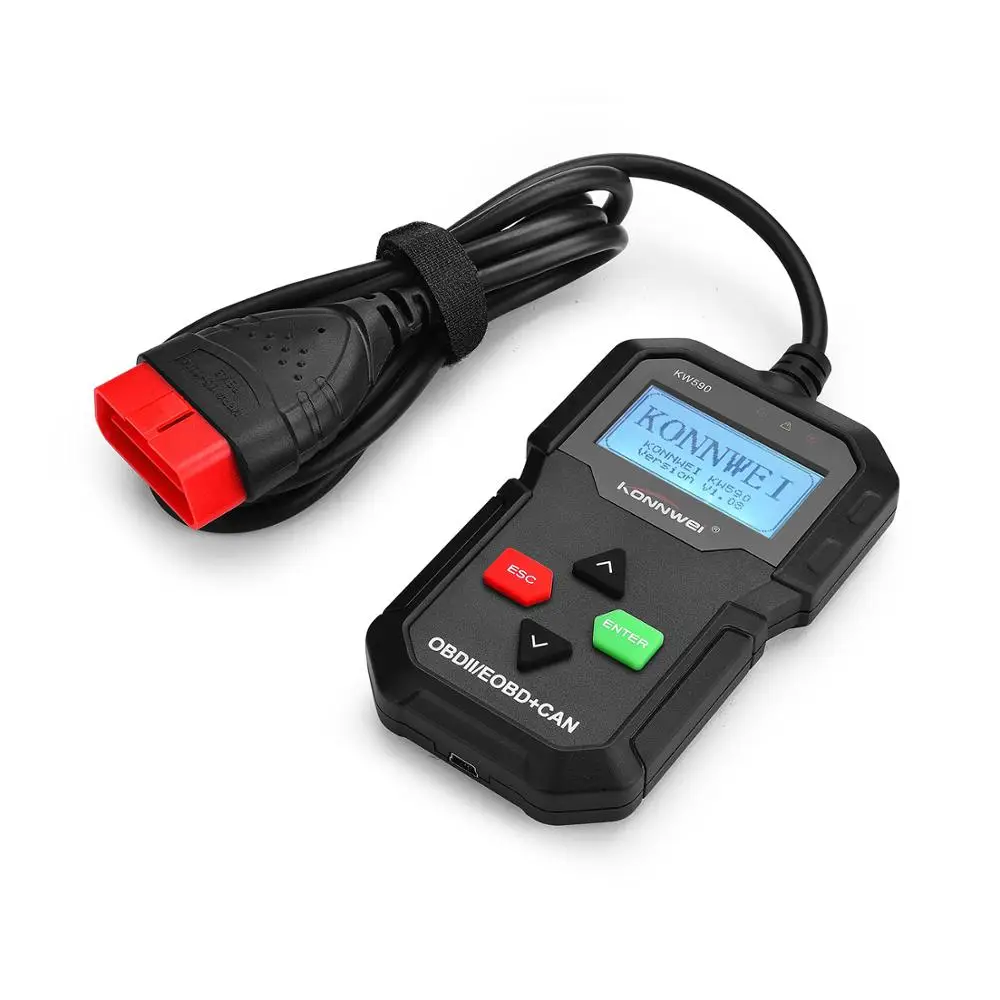 KONNWEI KW590 поддержка многоязычных функций ODB2 автоматический считыватель кодов