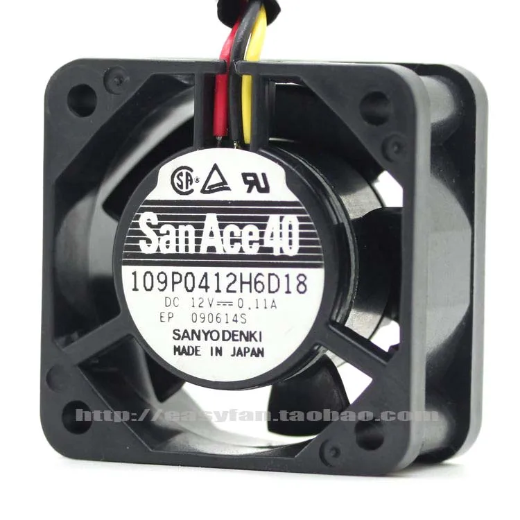 Новый SANYO DENKI SAN ACE 109P0412H6D18 4 см 4020 двойной шарикоподшипник 12 В охлаждающий вентилятор