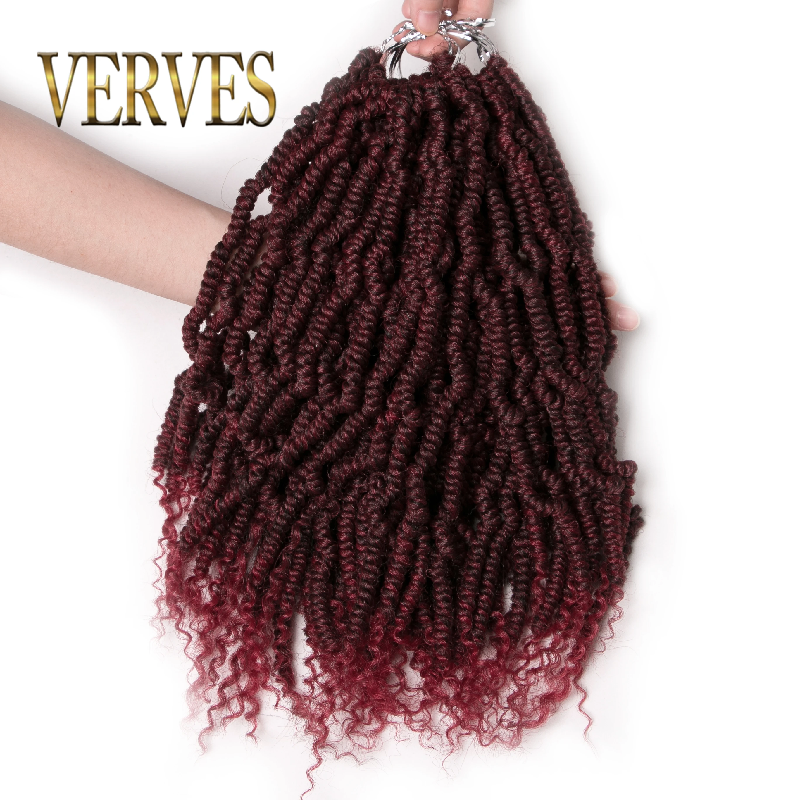 Накладные пряди волос VERVES накладные 12 дюймов 24 в упаковке синтетические Омбре