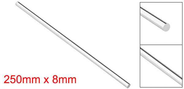 8mmx250mm Uxcell 1 шт. 250 мм длина 4 мм/8 мм/8 мм x 8 мм/12 мм x 12 мм/15 мм x 15 мм Диаметр прозрачный Твердый акриловый круглый/квадратный/шестигранный стержень PMMA бар - Цвет: 8mmx250mm