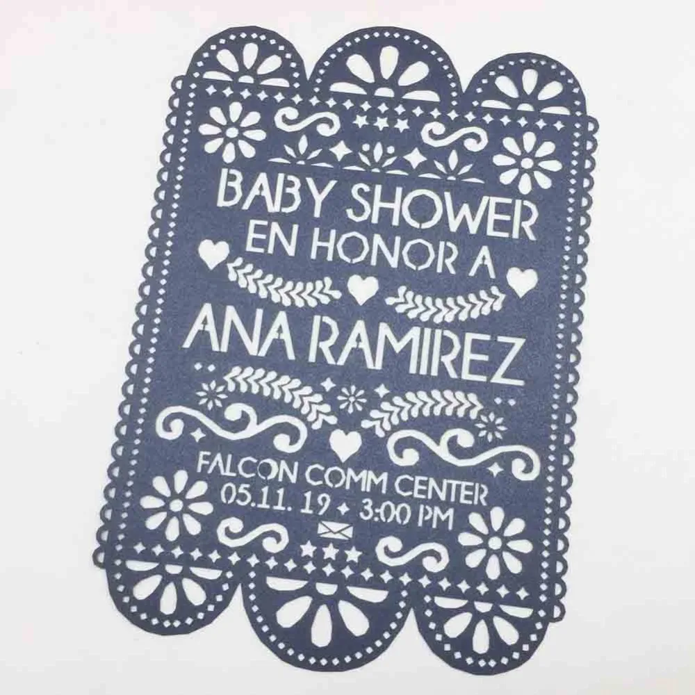 

100pcs/lot Modern Simple Customized Design Card For Christening & Baptism Birthday Dinner Party Greeting Graduation Anniversary