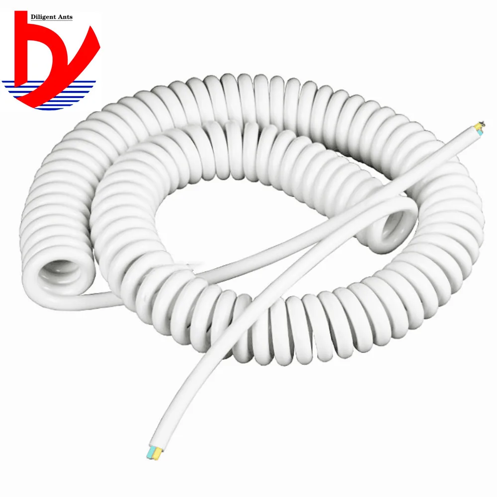 

3-core 2-core white spring wire Spiral cable 22AWG 18AWG 15AWG 13AWG 2.5m 5m 7.5m power cord expandable cable