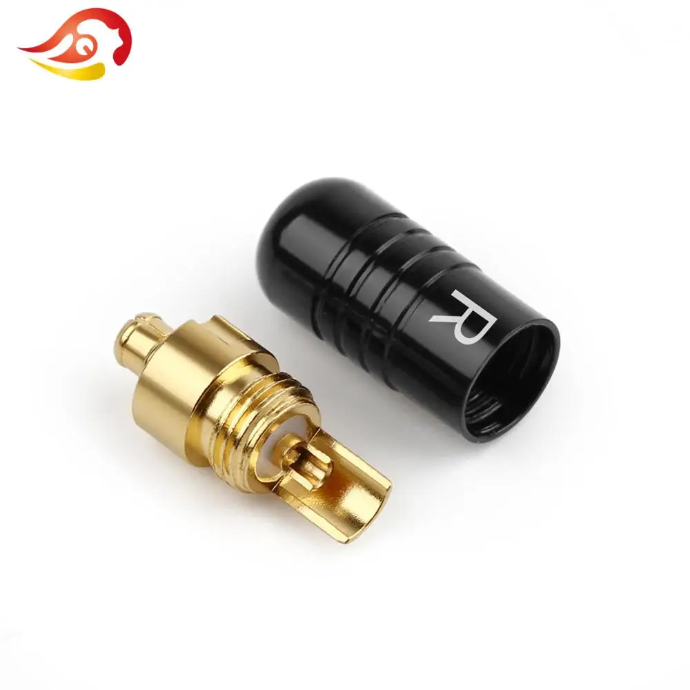 QYFANG штырь для наушников DIY Аудио разъем 24K позолоченный медный адаптер гарнитуры