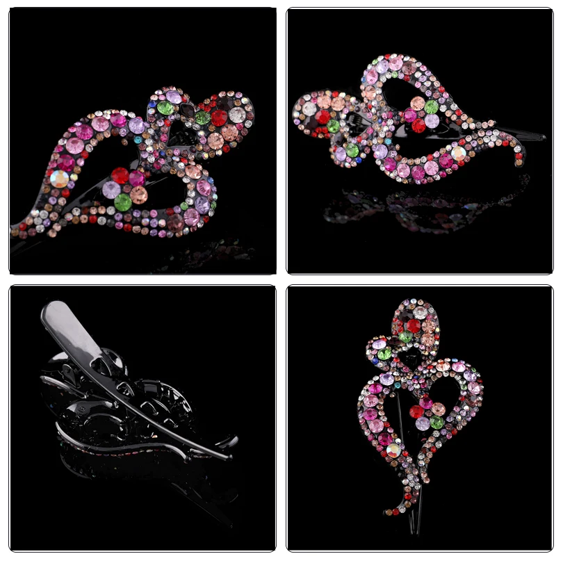 Новинка 2022 стразы Haimeikang заколки для волос с цветами аксессуары женщин и девочек