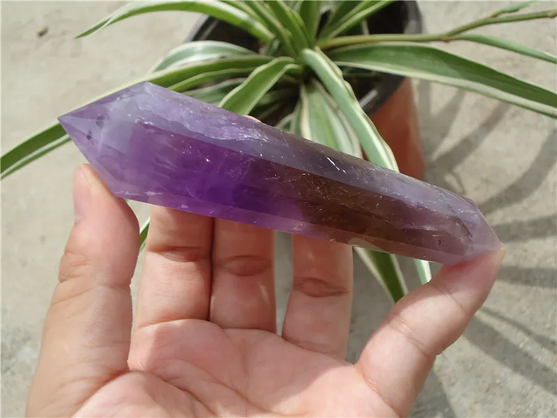 12 сторонний натуральный аметист кварц кристалл DT лампочка фотоэлемент 120g|healing