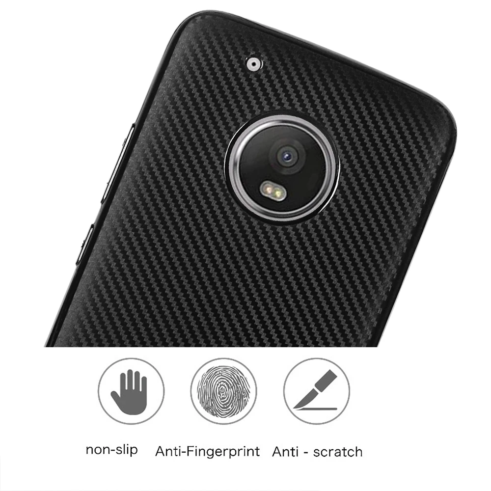 Супер тонкий мягкий чехол из углеродного волокна TPU для Motorola Moto G5 Plus/G4/G4 plus/G4 play/C