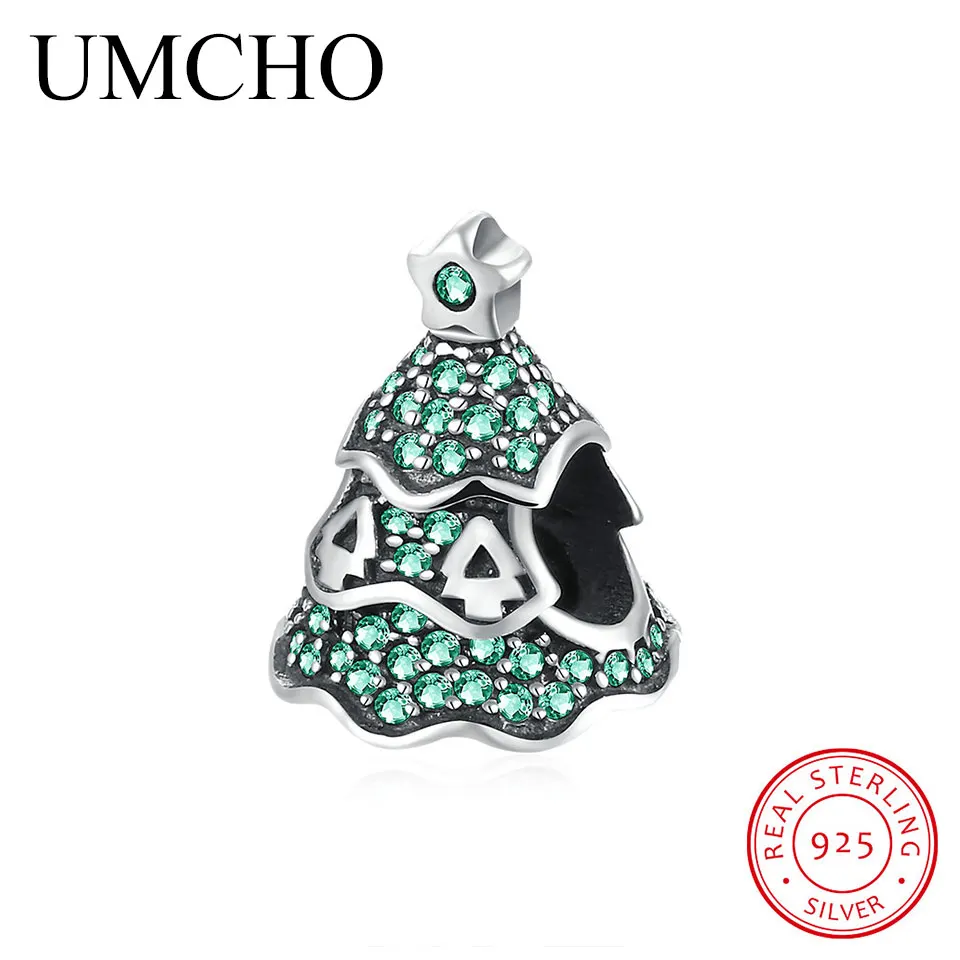 UMCHO серебряные бусины 925 пробы подходит оригинальный браслет ожерелье ювелирные