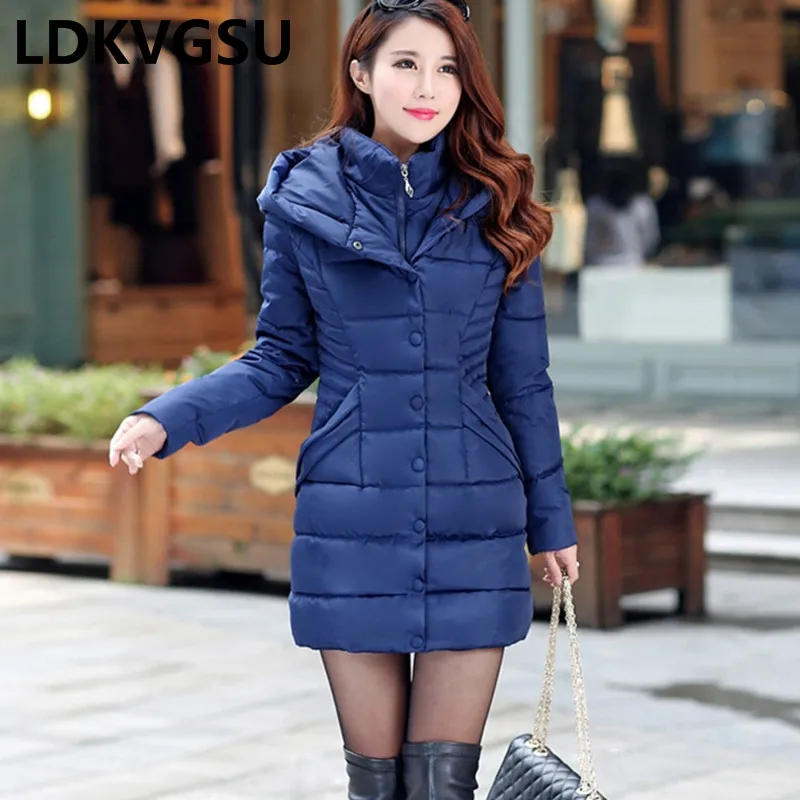 Зимняя стеганая куртка Женская парка горячая Распродажа 2018 толстые пуховые