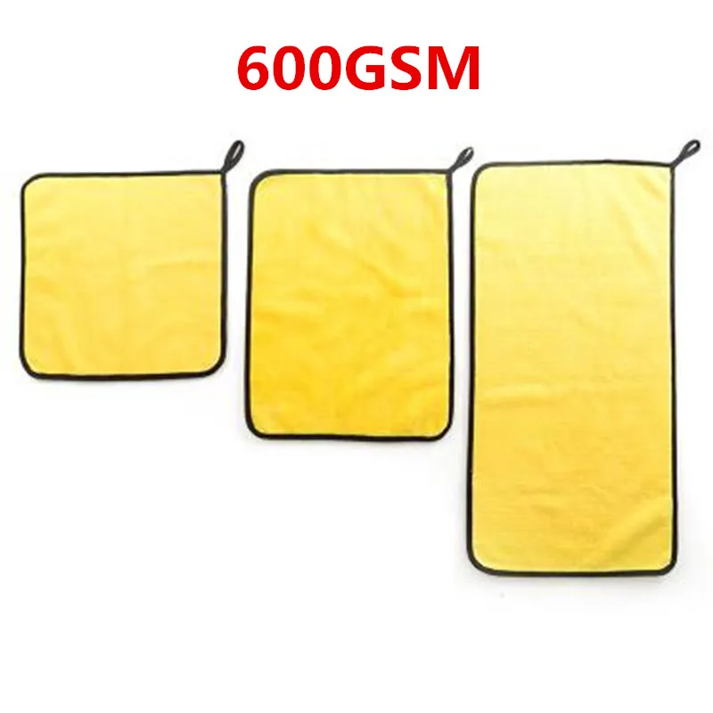 30x60cm 600GSM 30X30/40/60 двустороннее полотенце из микрофибры для мытья автомобиля из Корал-флиса для очистки Полотенца висит Полотенца Автомойка плюшевая салфетка из микрофибры - Цвет: 30x60cm