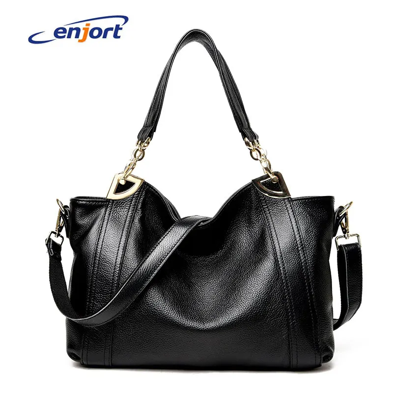 Enjort Роскошный Дизайн женская Натуральная Кожа Повседневная Сумка Кошелек Моды