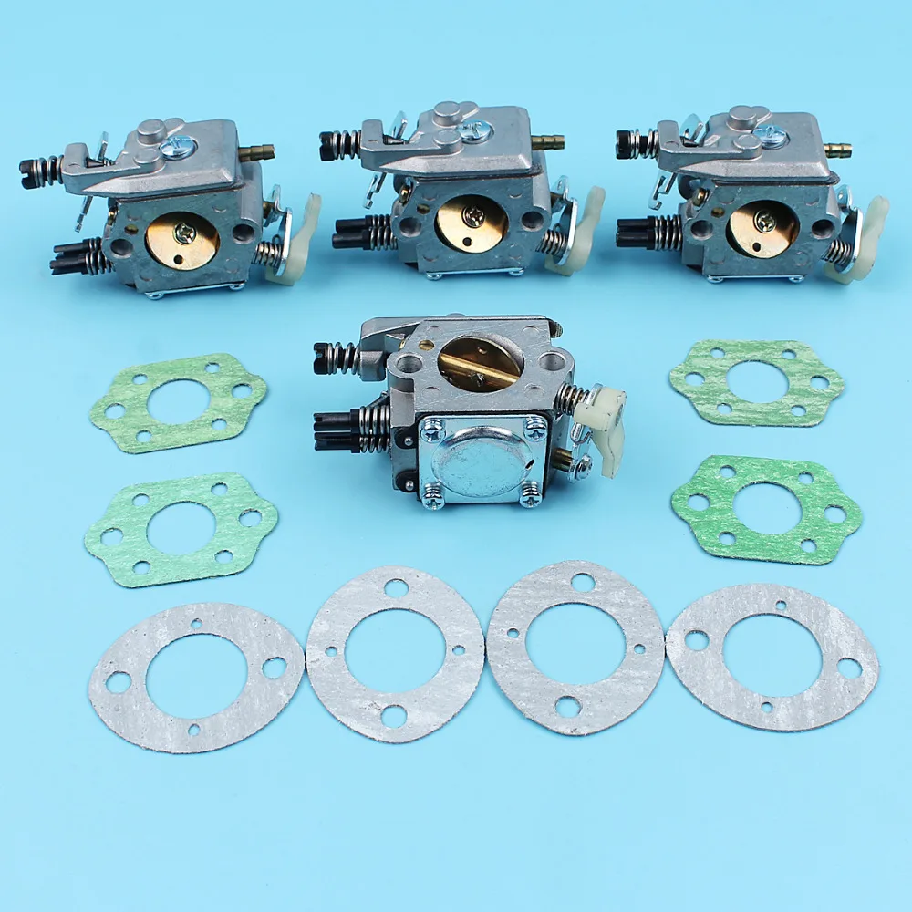 4 шт./лот карбюратор w/Комплект прокладок для HUSQVARNA 51 55 бензопила Carb Walbro WT 170 1 #503281504