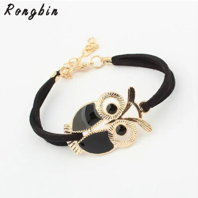 

2017 Vintage Owl Bracelet Womens Wrap Bracelet Girls bracelet femme homme pulseira masculina pulsera ancla Men Jewelry Famous