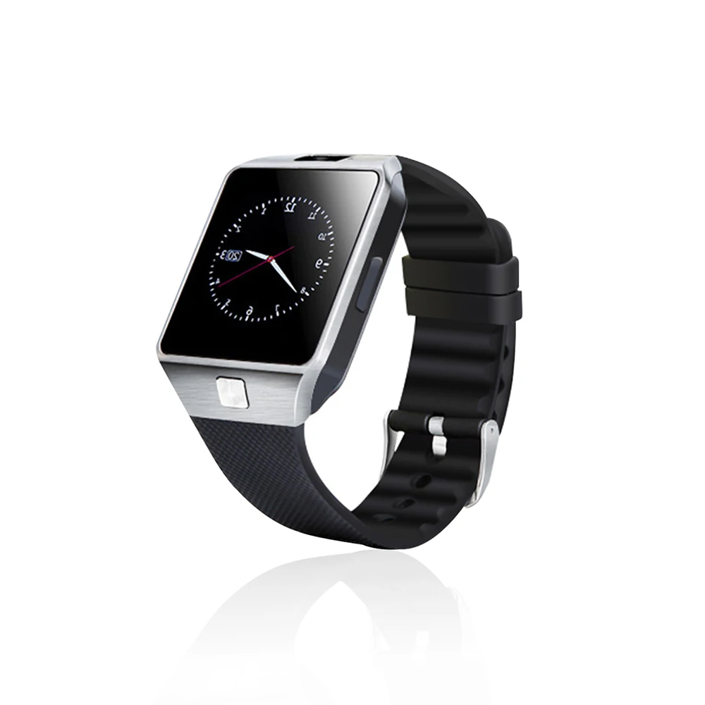 Серебристый Смарт часы DZ09 Bluetooth Android телефонный звонок Relogio 2G GSM SIM TF карта камера для iPhone samsung HUAWEI PK GT08 A1 - Цвет: Серебристый