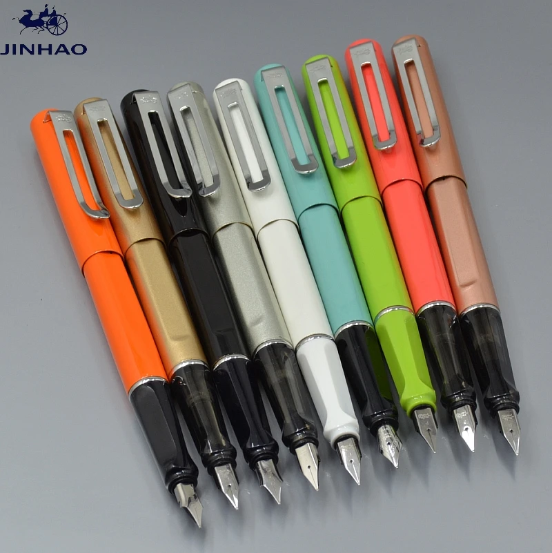 Роскошные JINHAO 599 F 0 5 мм перо модная металлическая авторучка школьные офисные
