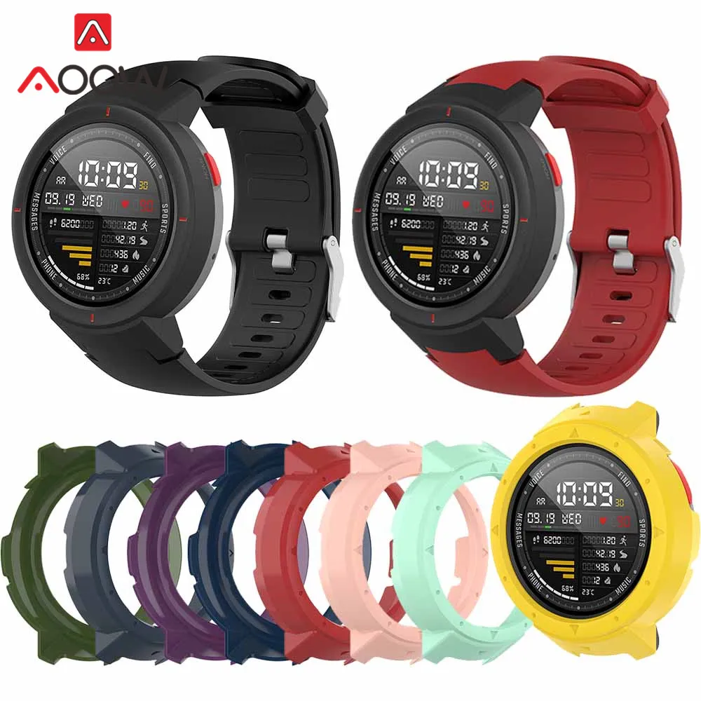 Мягкий силиконовый ремешок для часов Amazfit Verge Xiaomi Huami 3, спортивный сменный ремешок для браслета и поликарбоната, защитный чехол A1801