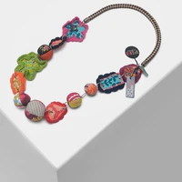 amorita boutique colorful floral designs exaggerate vintage necklaces