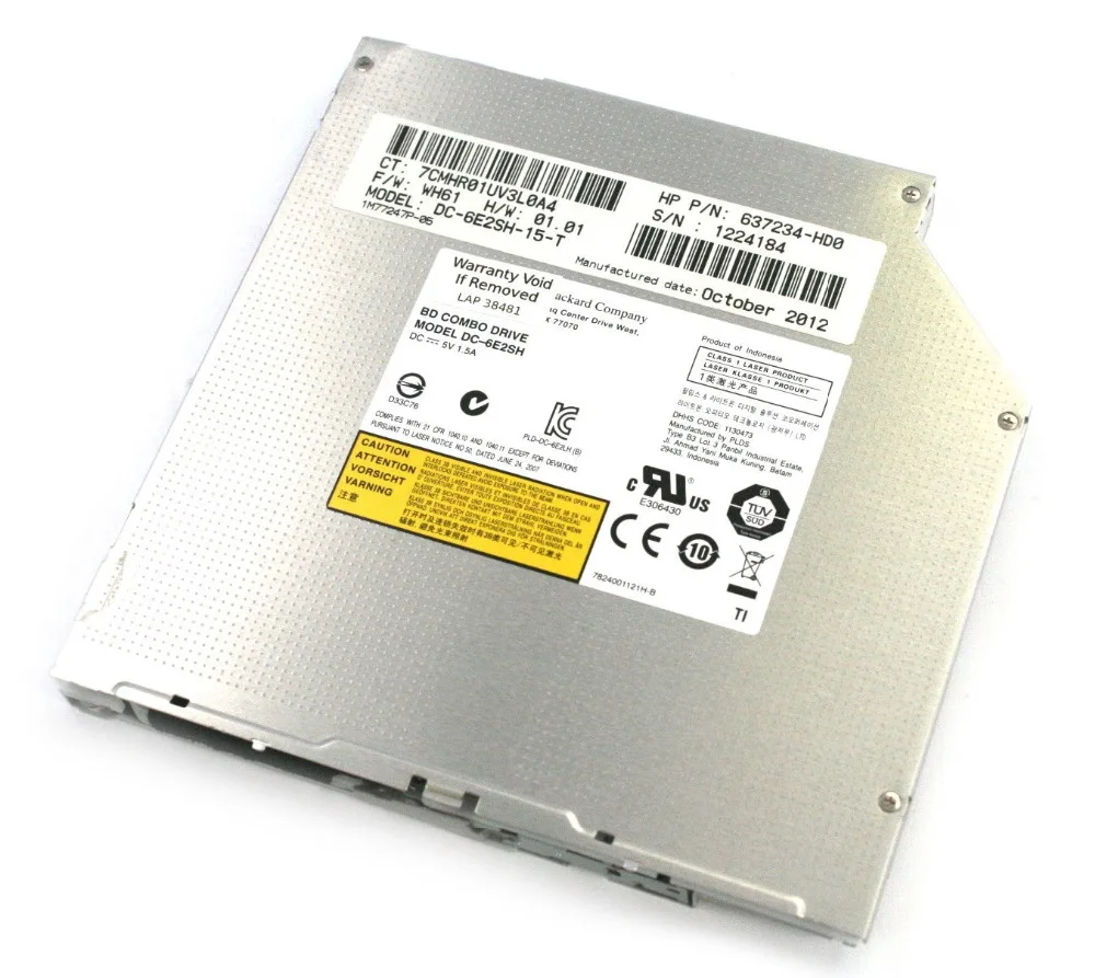 DC 6E2SH 6X 3D Blu Ray Combo BD ROM Player 8X DVD RW с разъемом для горелки в 12 7 мм может заменить